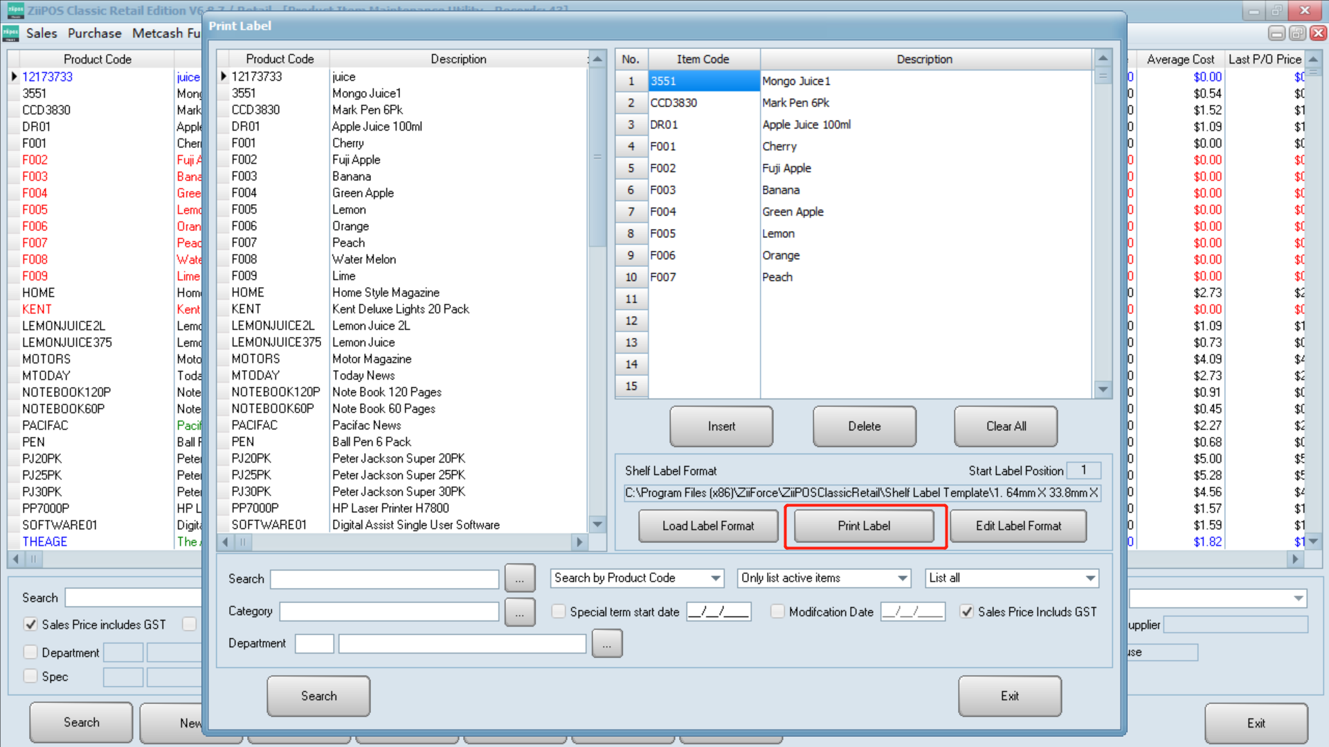 How to Print Shelf Labels for Different Items at the Same Time Zii