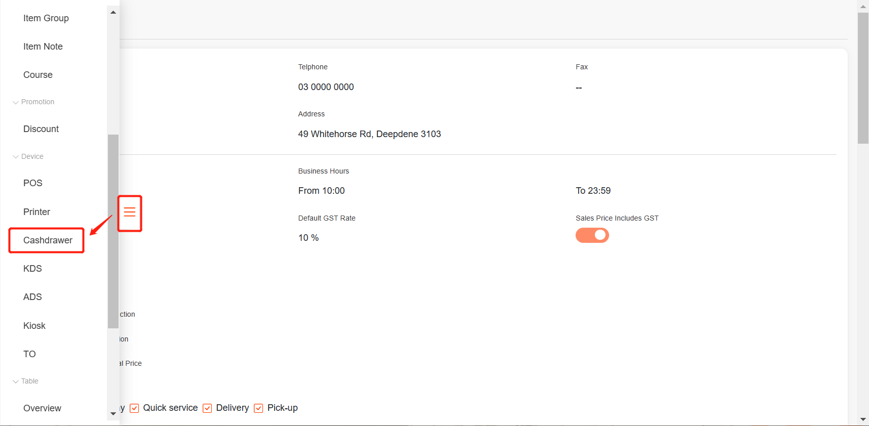 How to Make the Cash Drawer Open for Cash Payment Only Zii Help Center