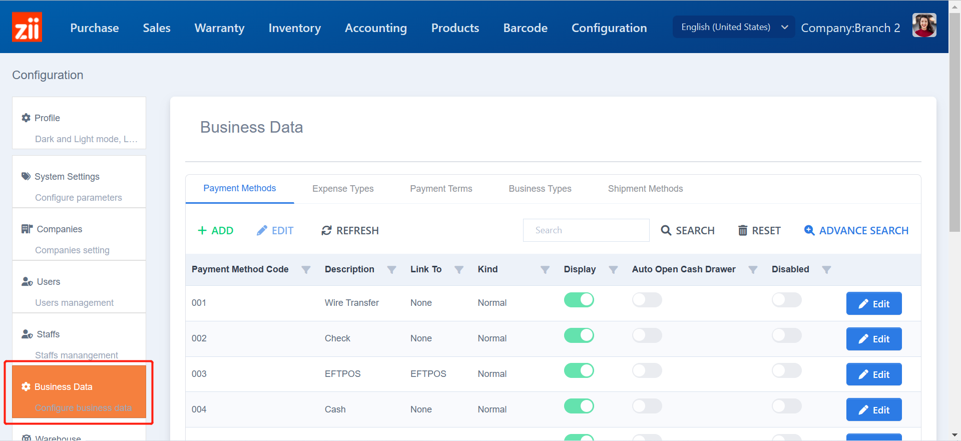 Zii InventoryHow to Set Up Expense Types Zii Help Center